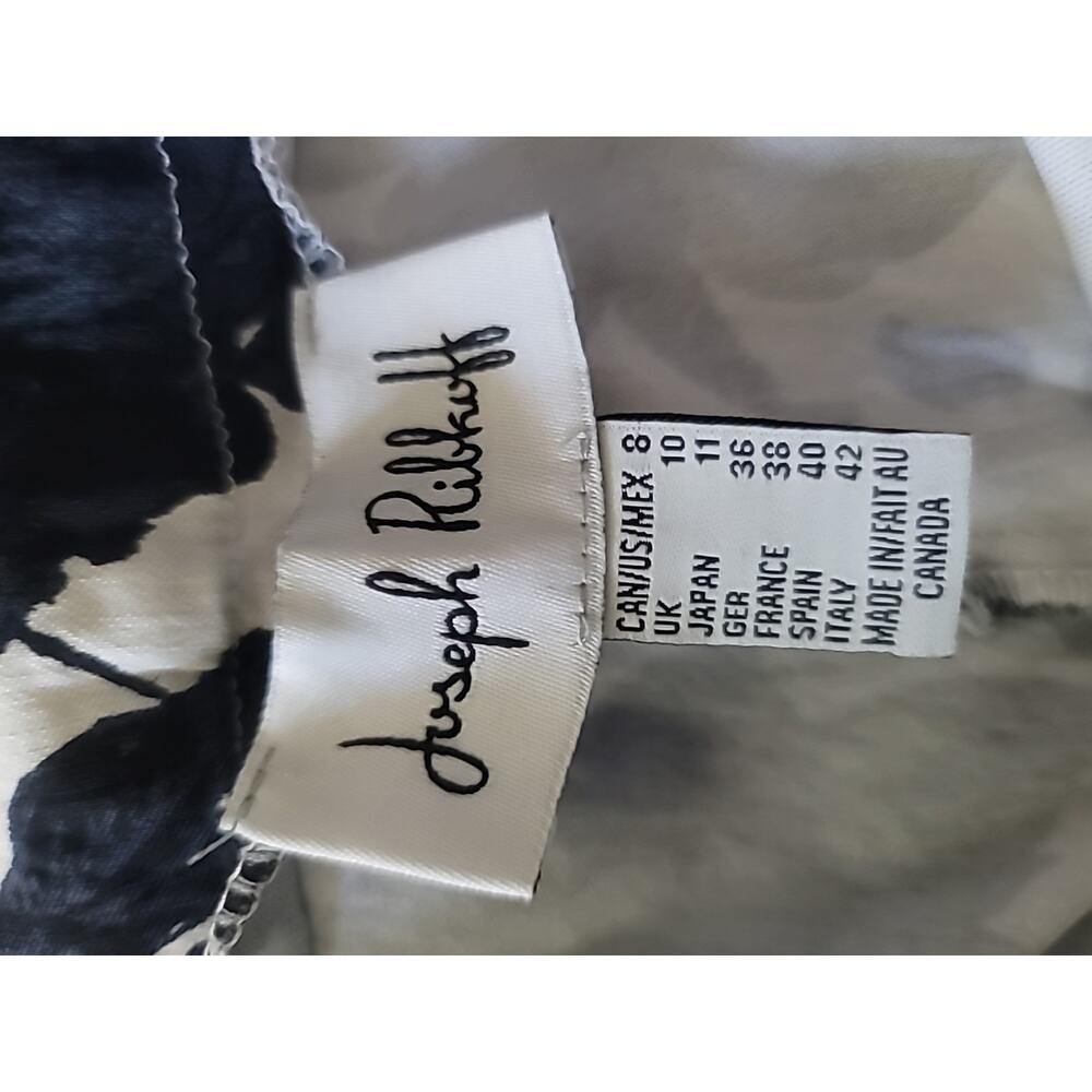 Joseph Ribkoff Women's Blue Floral Lightweight Stretch Mid Rise Pants Size 8 - Picture 8 of 9